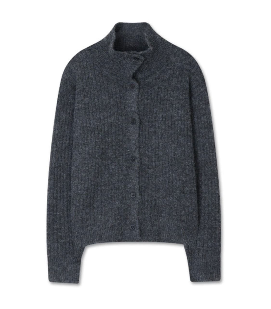 미치코런던 하이넥 울 가디건 차콜 FREE 상품이미지1