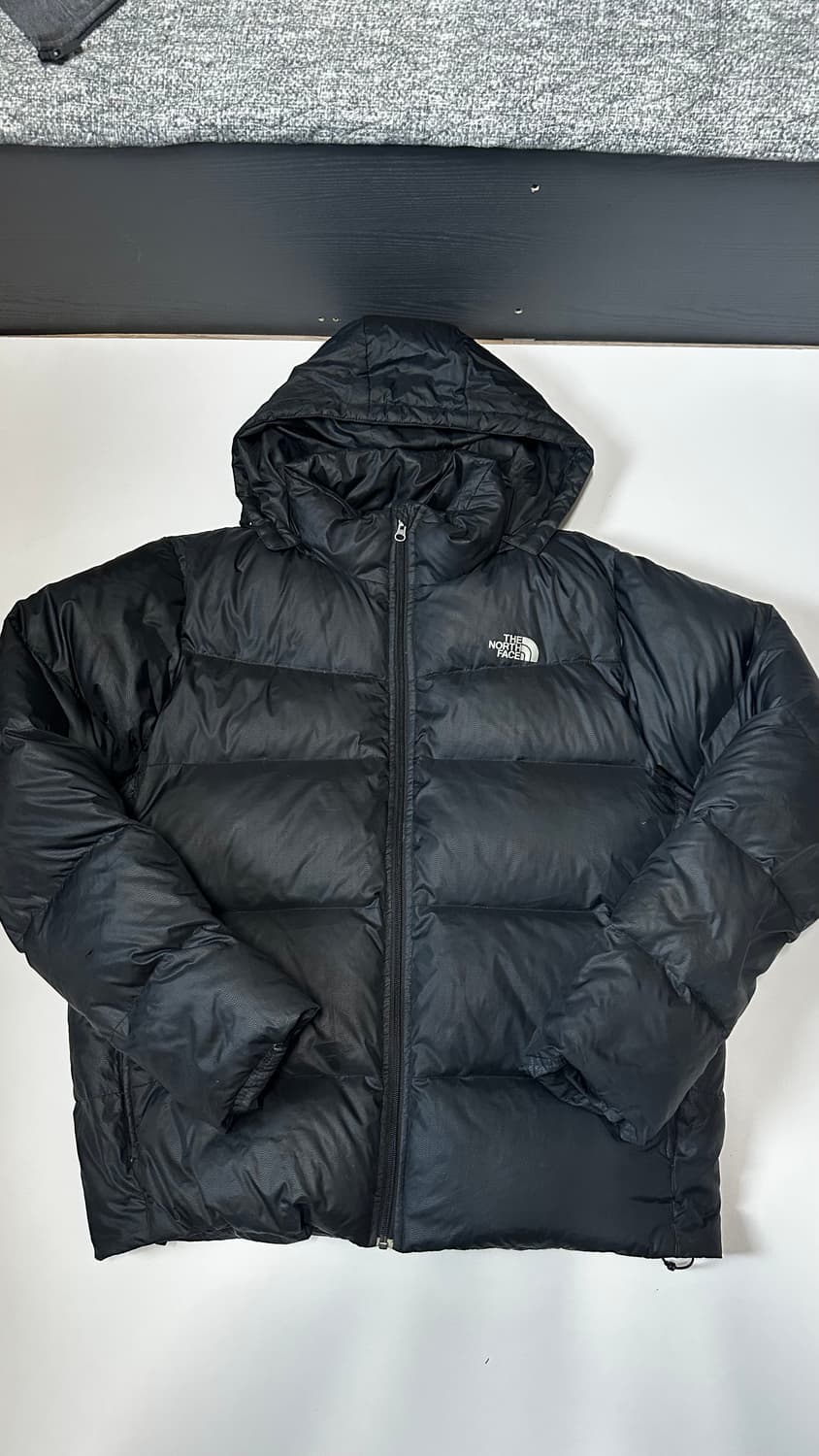 노스페이스 블랙 패딩 후드 상품이미지1