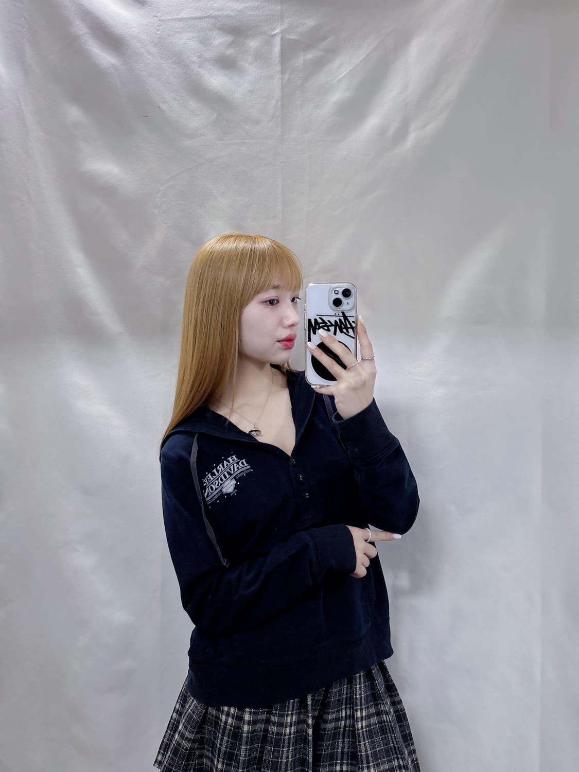 할리데이비슨 오픈카라 비즈 블랙 후드  상품이미지2