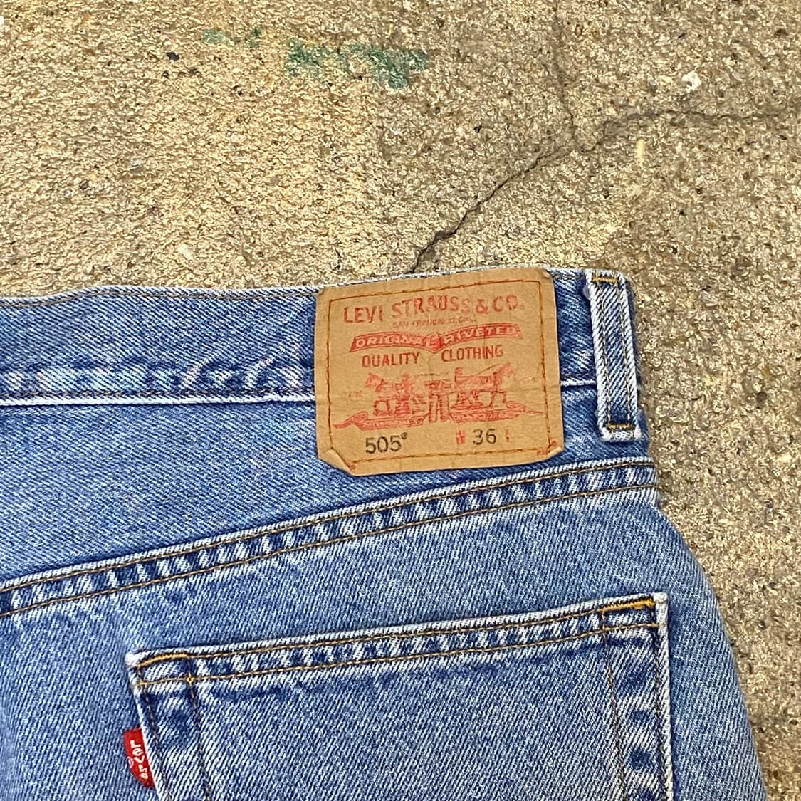 미국 빈티지 리바이스 505 연청바지 36size 상품이미지7