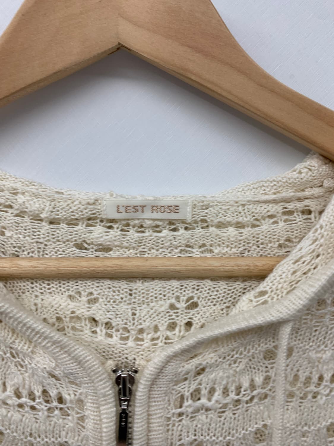 Lest rose 레이스 펀칭 후드집업 상품이미지6