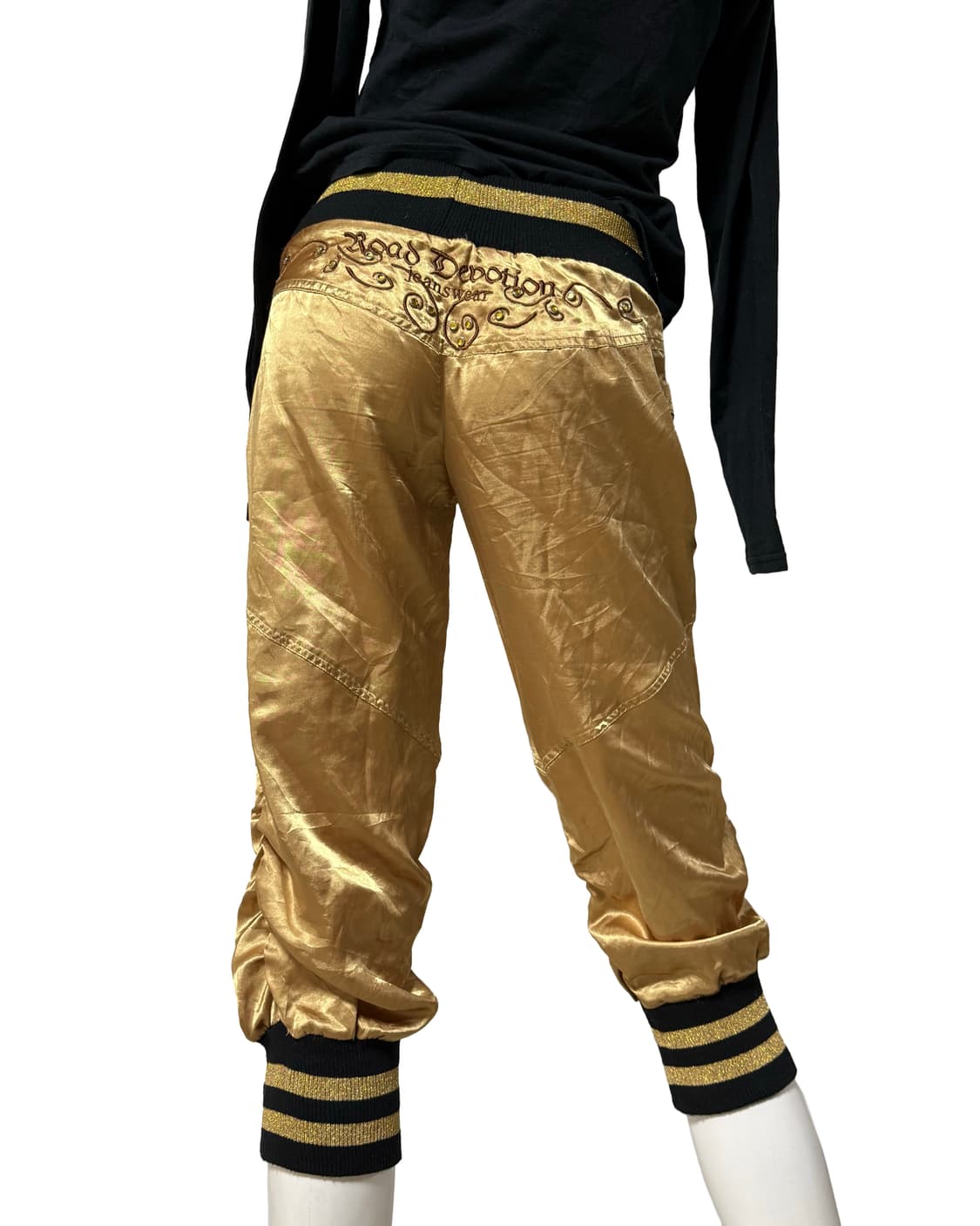 Y2k 빈티지 골드새틴 카고 조거팬츠 상품이미지2