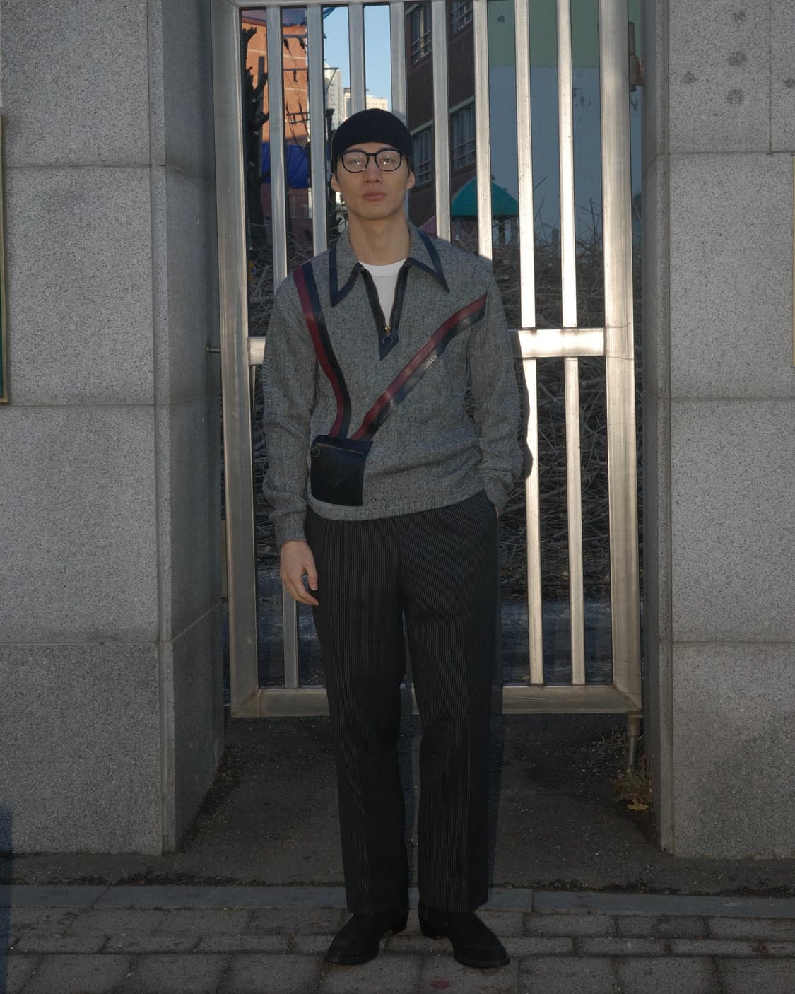 60‘s 70‘s 빈티지 모드 컨템포러리 쿼터 집 니트 폴로셔츠 상품이미지6