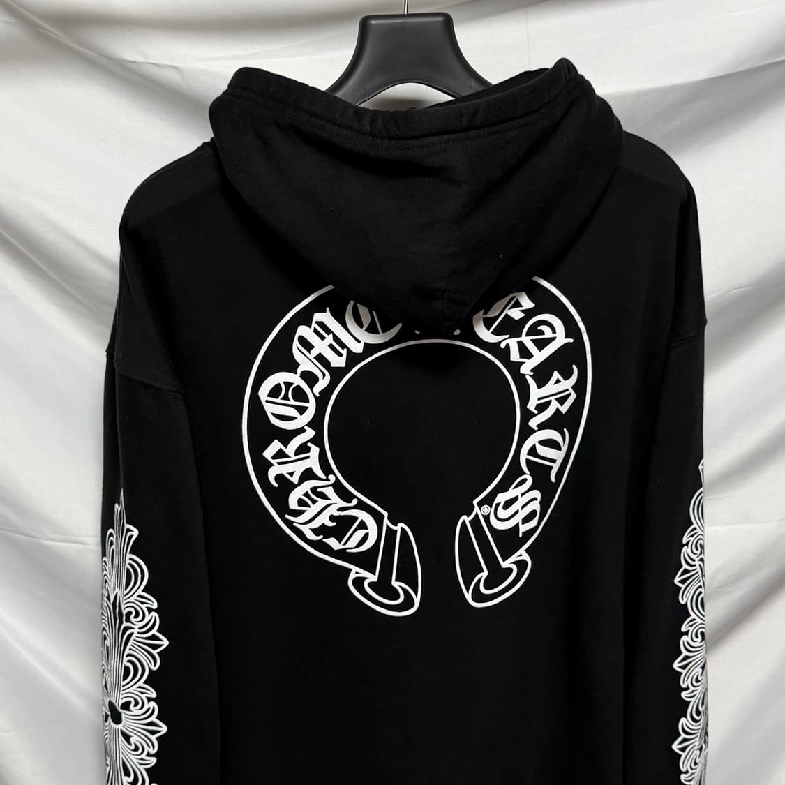 [S+급/XL] 크롬하츠 홀스슈 플로랄 헤비웨이트 후드집업 상품이미지5