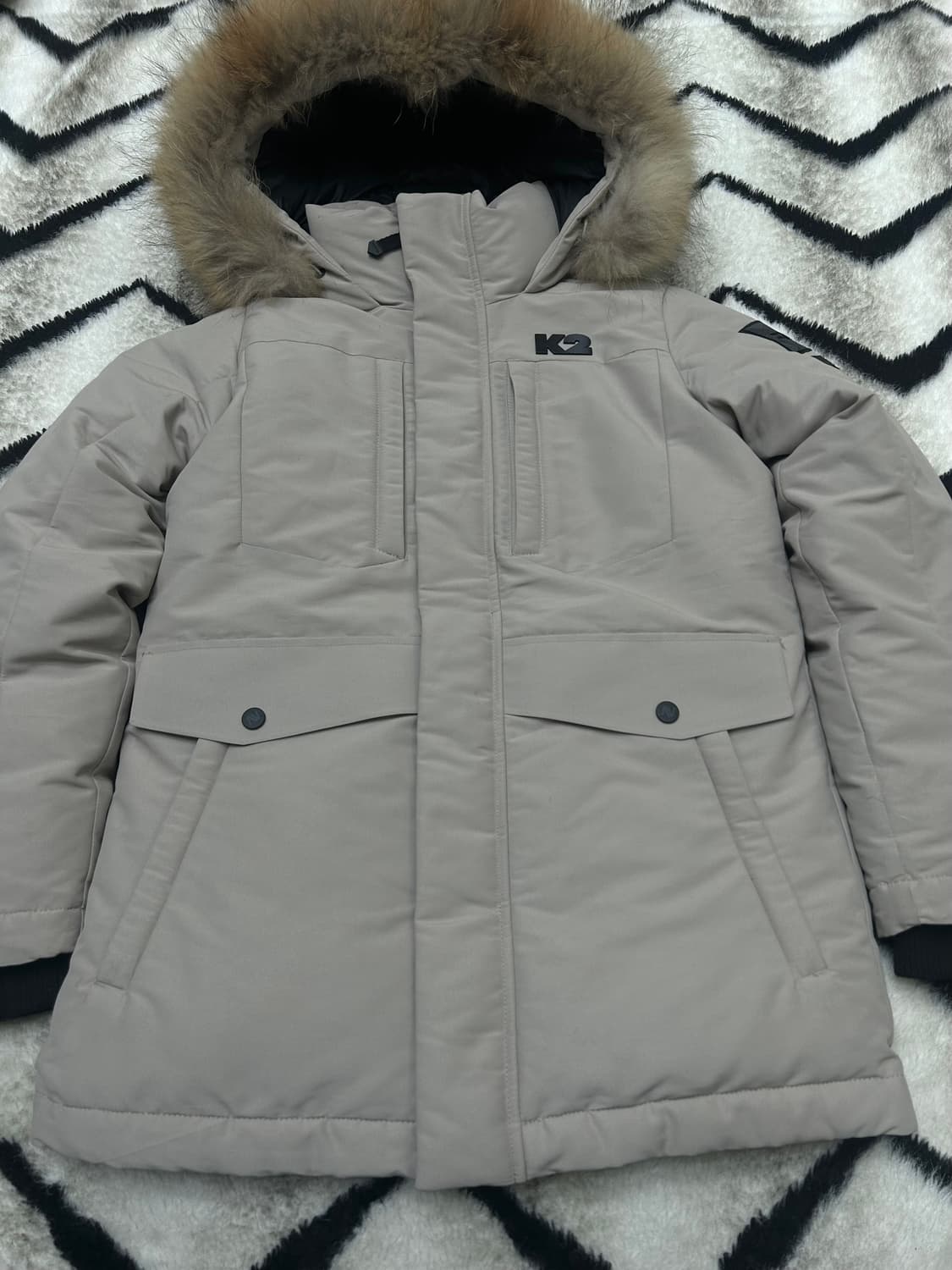 [XS]K2 고스트 구스다운 패딩/베이지 상품이미지2