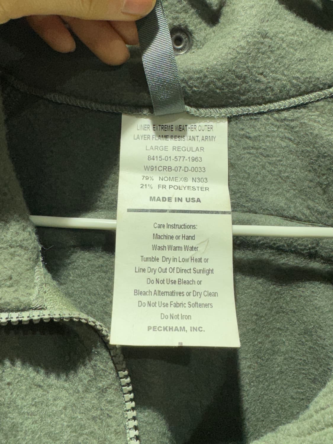 미군 전차병 폴라텍 플리스 자켓 (라지) 상품이미지6