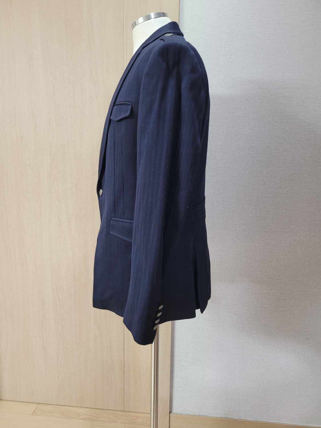 자라맨 ZARAMAN blacktag 헤링본 블레이저 100 네이비 상품이미지5