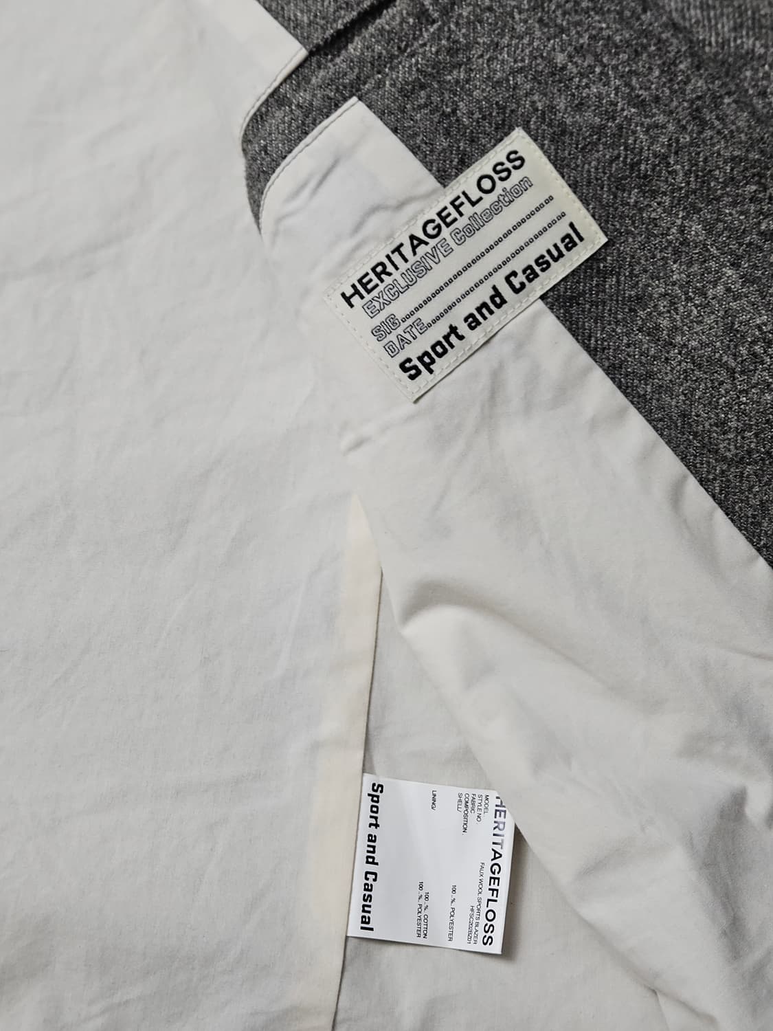헤리티지 플로스 울 스포츠 블레이저 자켓 L 상품이미지5