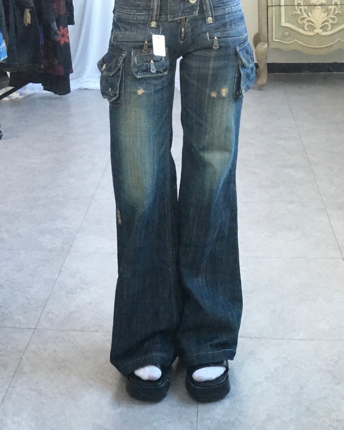 Multi pocket point washing denim pants 상품이미지8