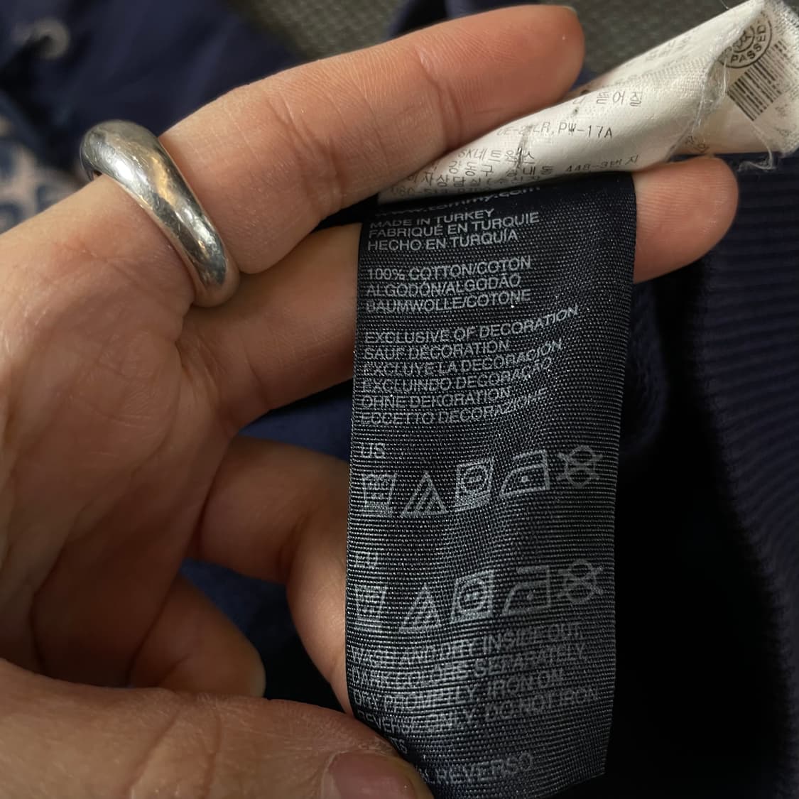 타미힐피거 네이비 90s 빈티지 롱 후드티 M 상품이미지5