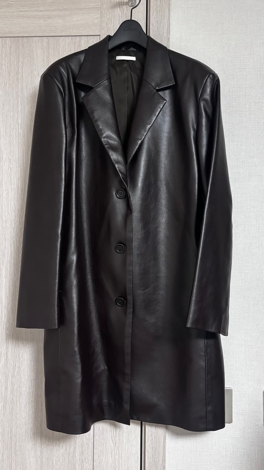 AMOMENTO 아모멘토 레더 롱 자켓 재킷 LEATHER LONG JA 상품이미지9