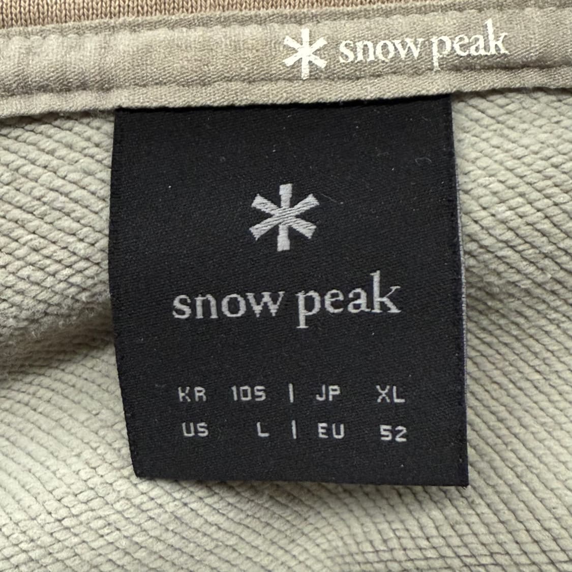  [정품/105] 스노우피크 하프집업 후드티 베이지 b15 상품이미지5