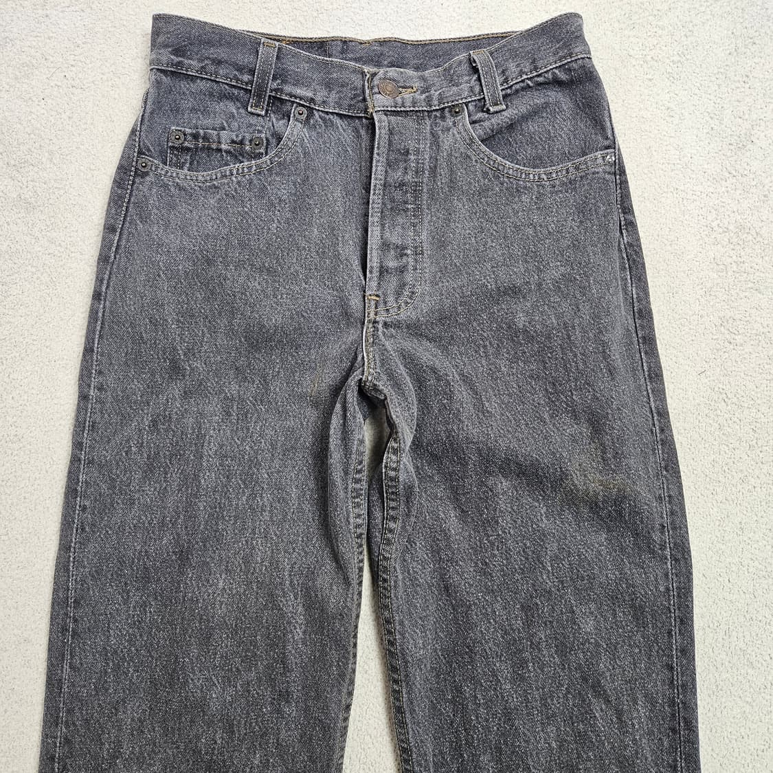 90s 리바이스 701 흑청 데님 27 30 made in usa 상품이미지3