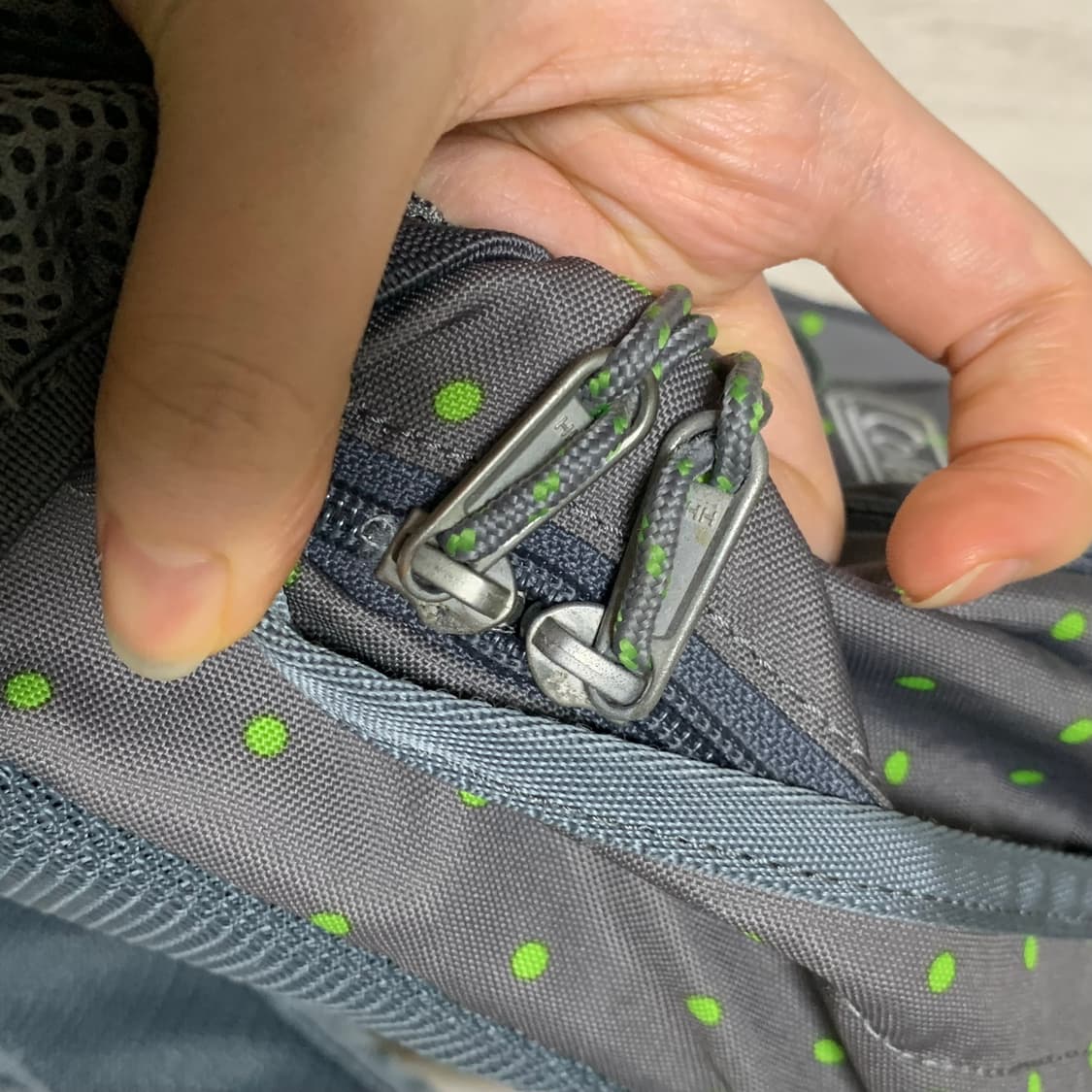 콜맨 초록 도트 백팩 | 가방 일본 빈티지 하구미 모리걸 카메 마루 상품이미지5