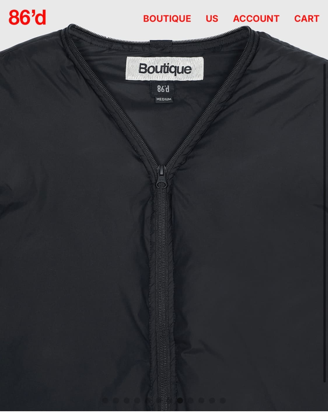 86d 다운 베스트 블랙 M 상품이미지4