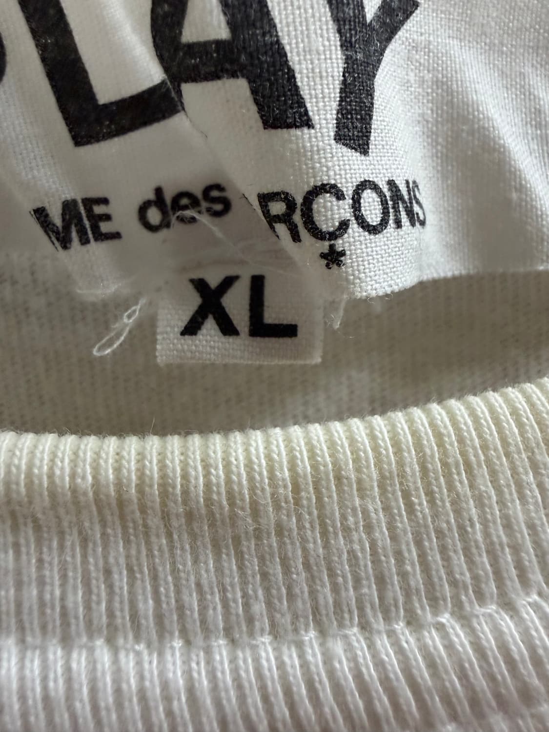 꼼데가르송 반팔티 xl 상품이미지3