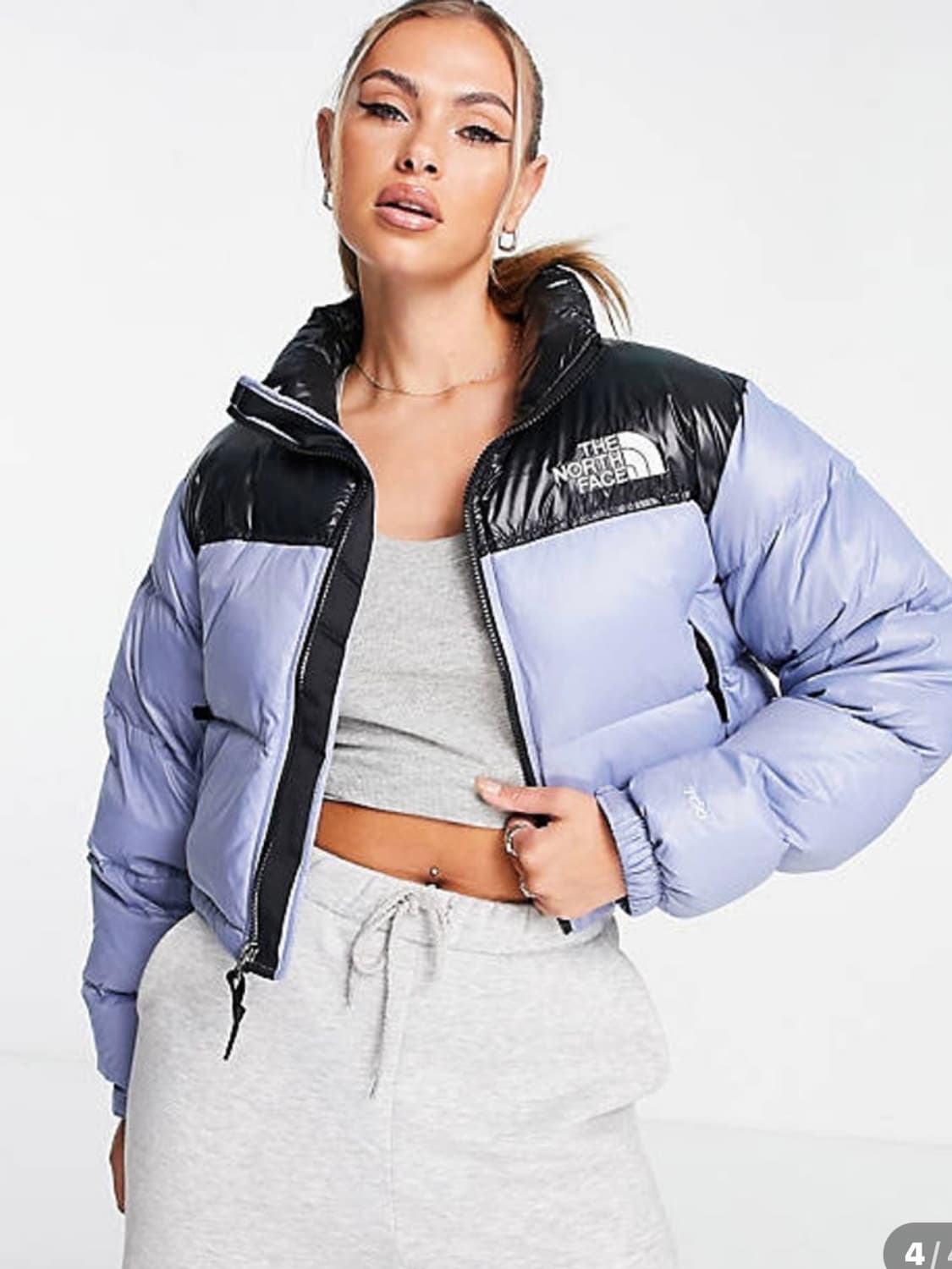 노스페이스  크롭눕시 포크블루xs 상품이미지1