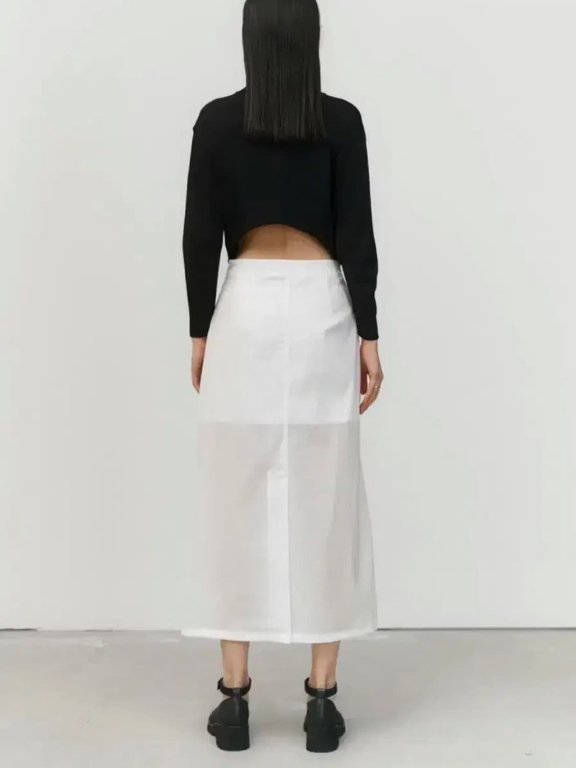 아모멘토 sheer long skirt 상품이미지2