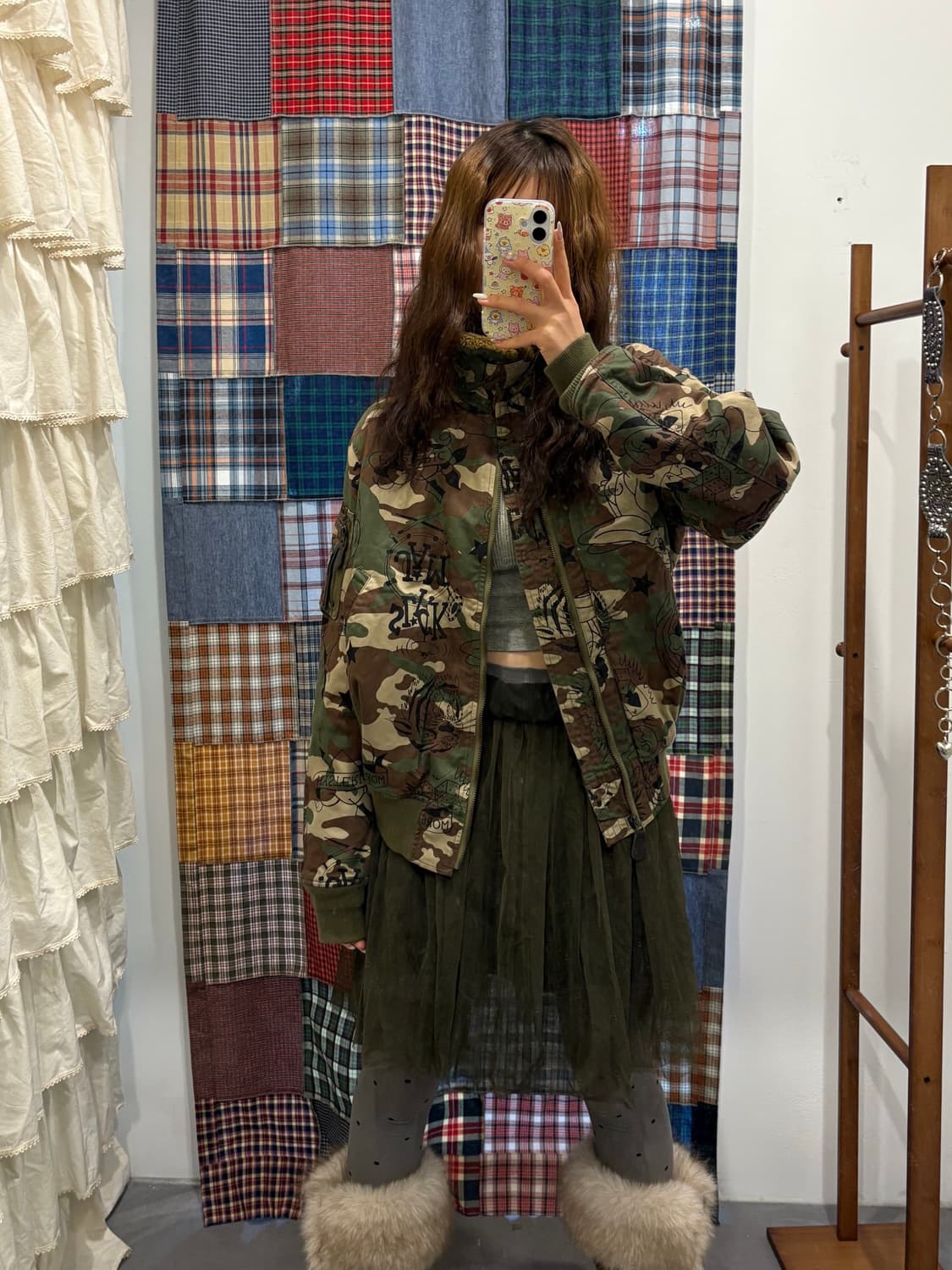 히스테릭글래머 카모패턴 항공자켓 상품이미지3