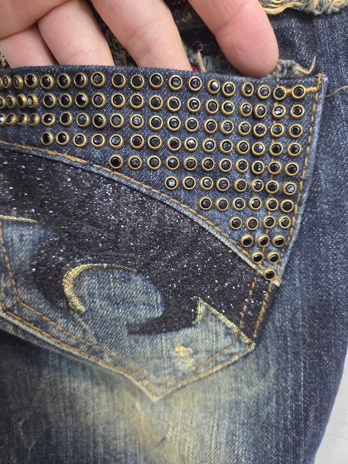 레드페퍼 여성 큐빅 빈티지워싱 부츠컷 데님팬츠 26 상품이미지8