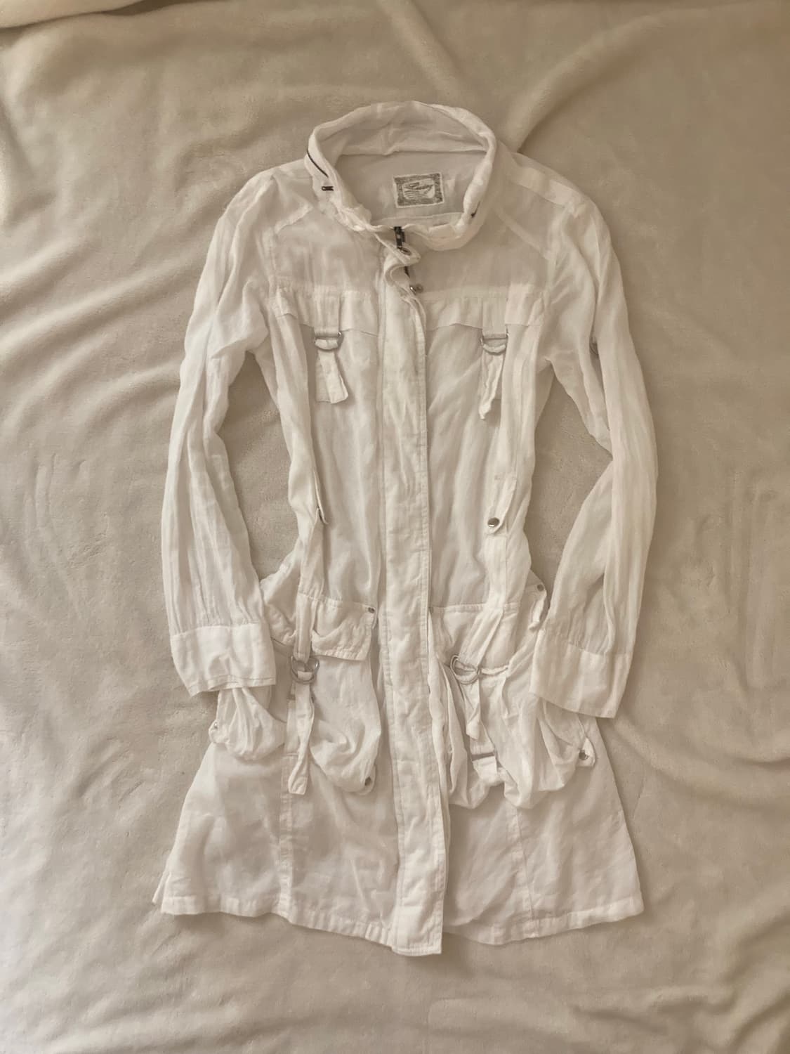 white utility pocket see-through jk 상품이미지4