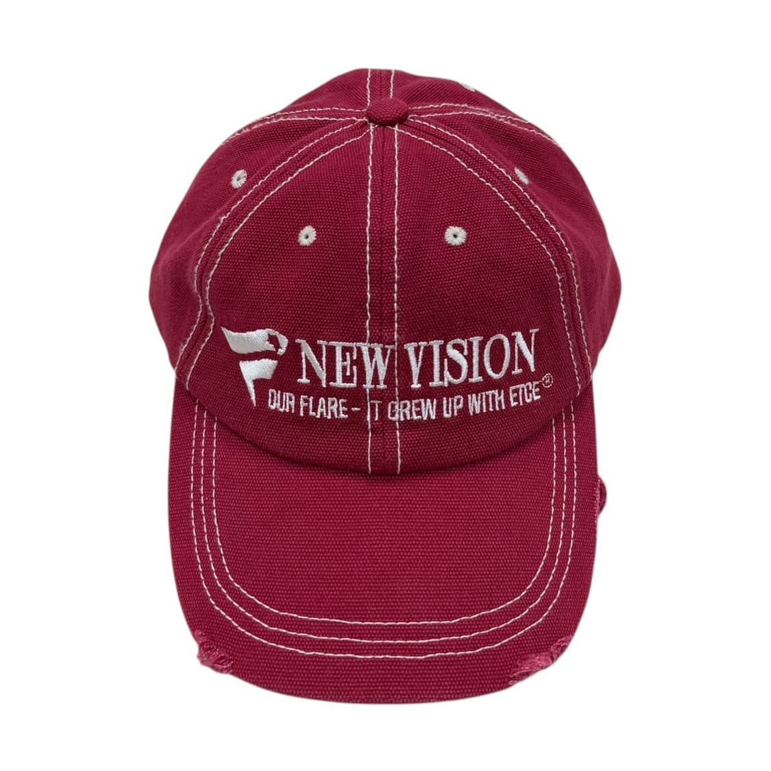 ETCE 뉴 비전 디스트로이드 워시드 볼캡 모자 스티치 레드 L 상품이미지1