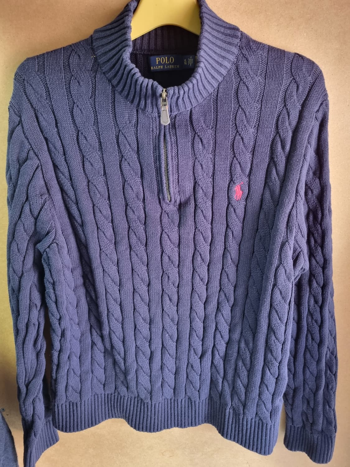 폴로랄프로렌 남성 꽈배기 반집업 니트  상품이미지1