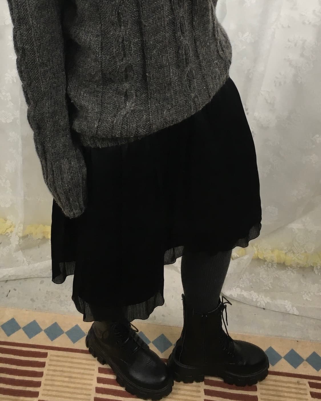 COMME CA ISM Chiffon Pleated Skirt 상품이미지7