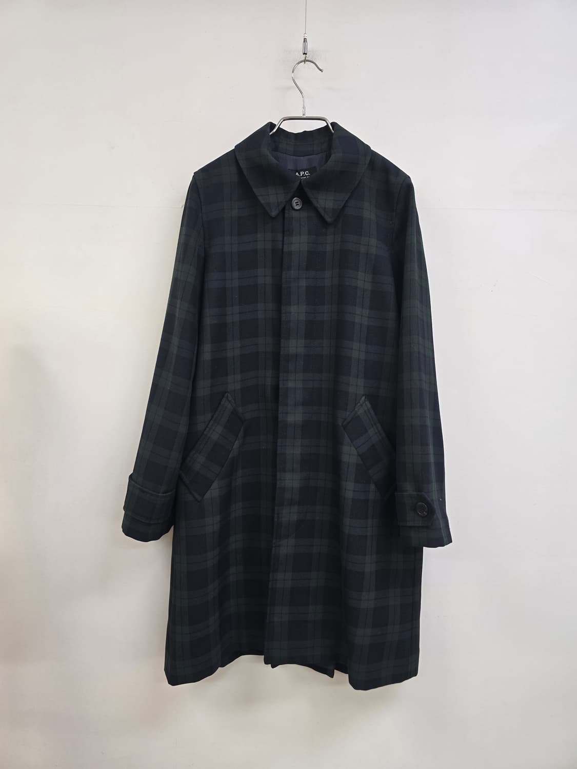A.P.C 타탄체크 간절기 아방 코트 상품이미지1