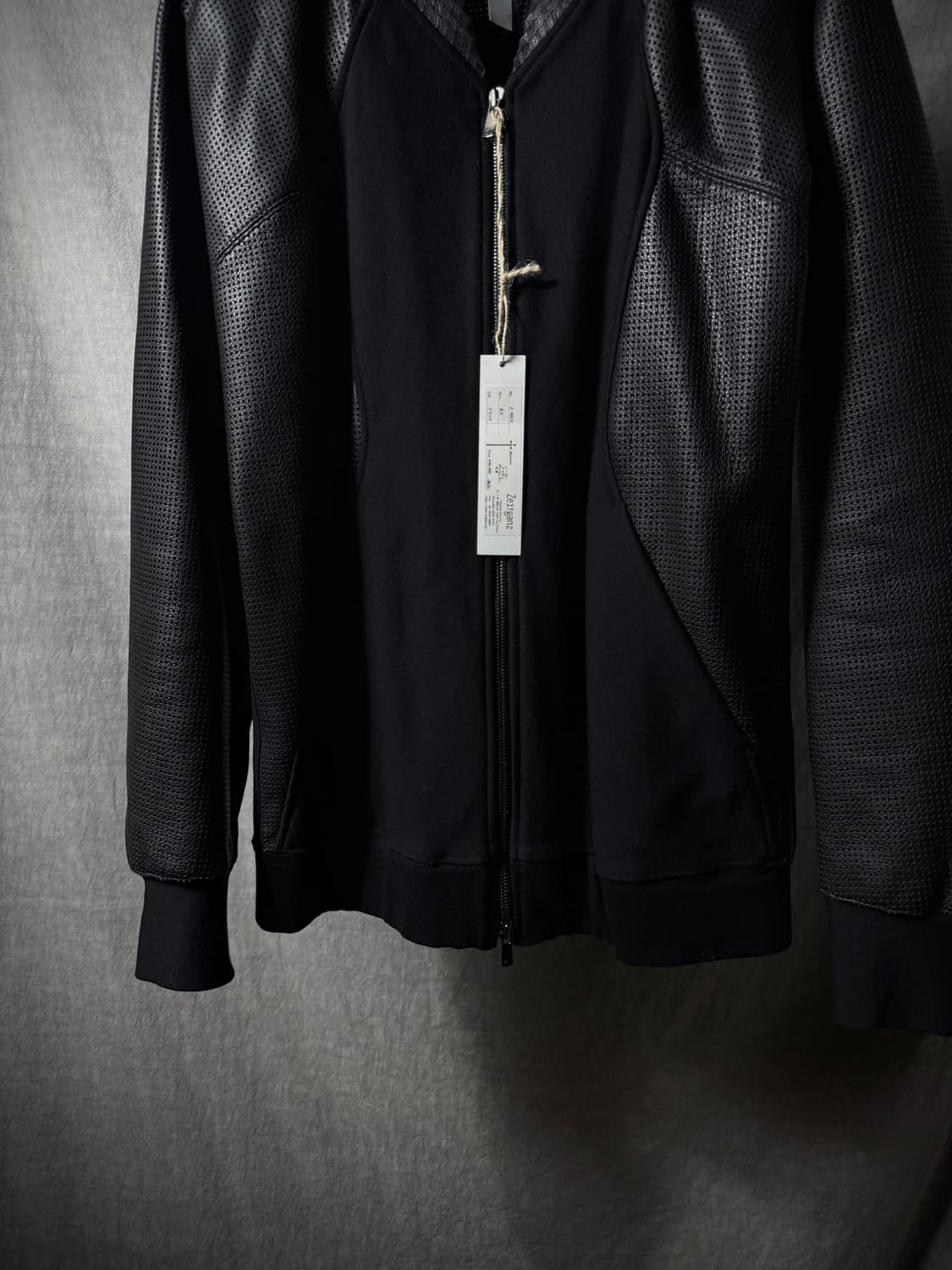 Zeitganz Mesh Leather Hybrid Jacket  상품이미지6