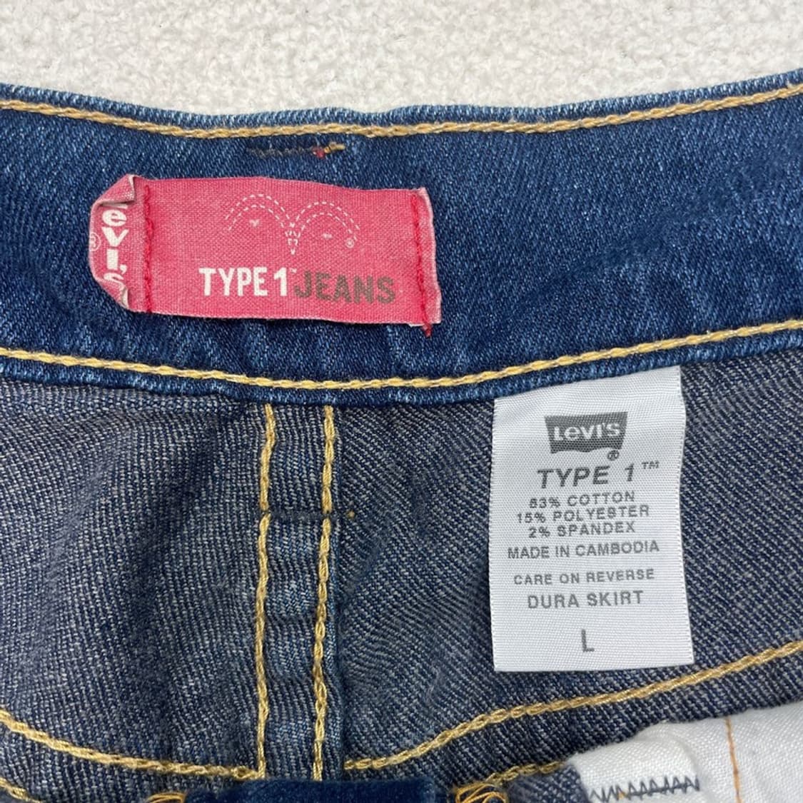 LEVI'S 앞트임 데님 스커트 Type1 L 상품이미지5