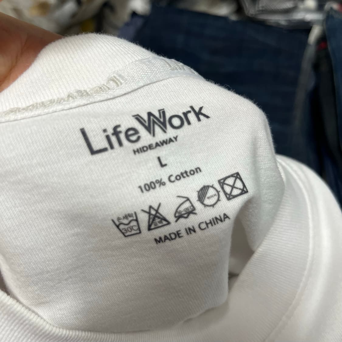 라이프워크 반팔티 화이트 L 상품이미지2