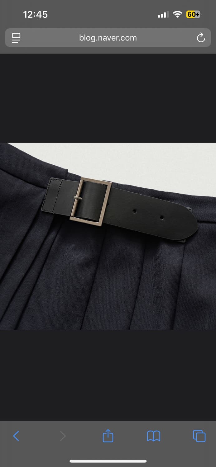 더바넷 버클 스트랩 플리츠 스커트 상품이미지3