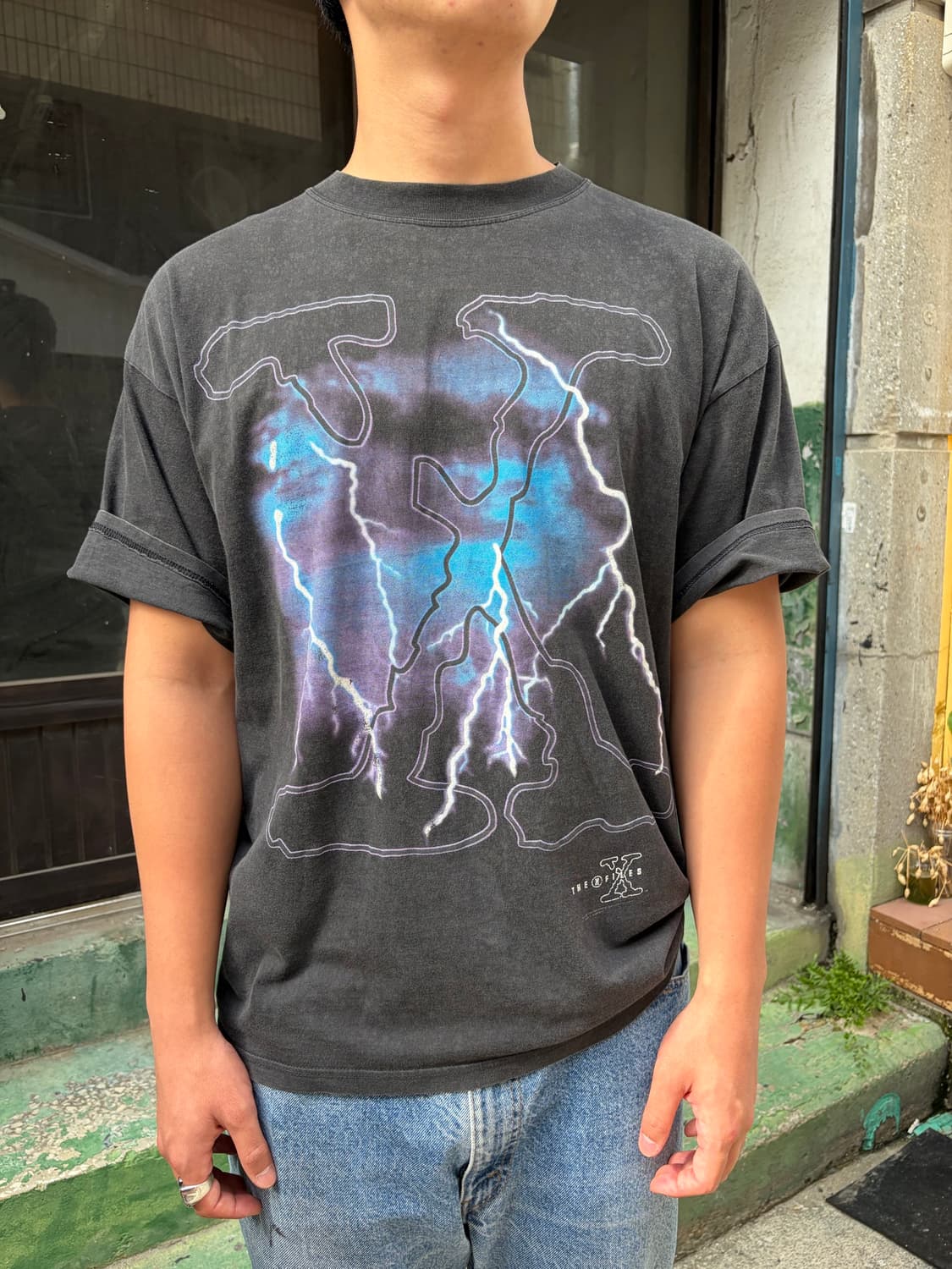 90‘s X-File Thunder promo hard faded T-s 상품이미지3