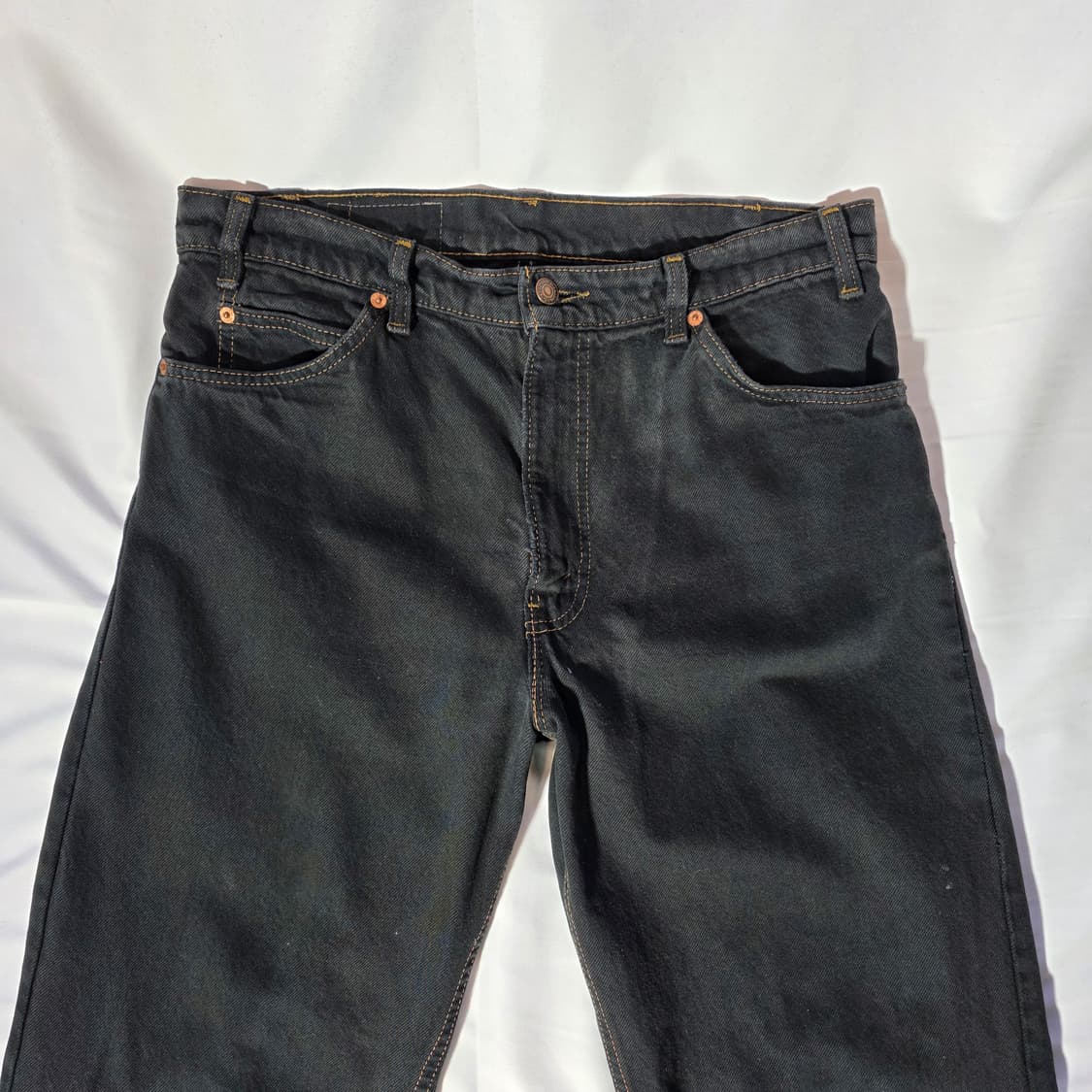 [W34L32]90s 리바이스 550 오렌지탭 블랙 데님팬츠 상품이미지2