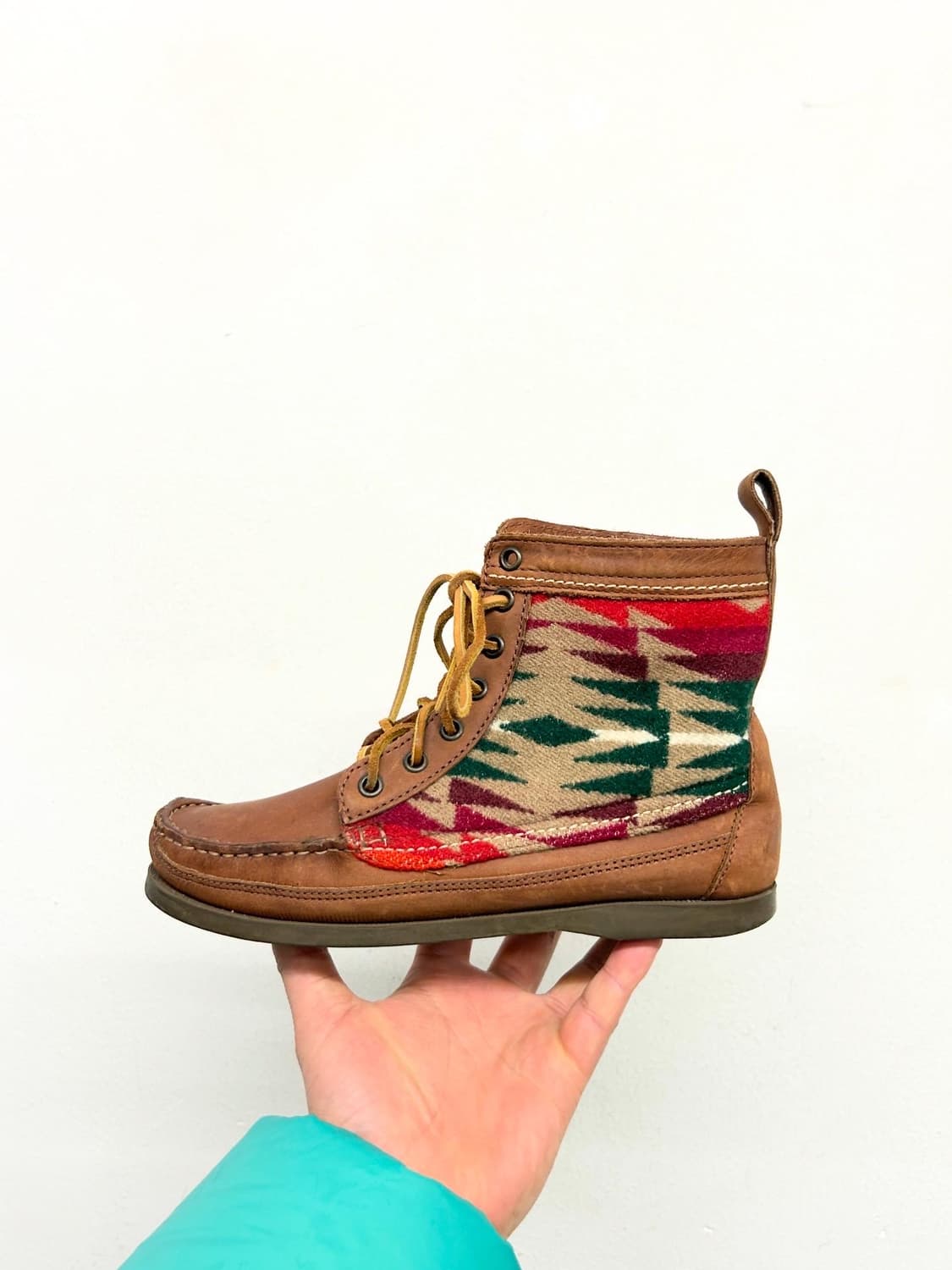 SAMOGA 오르테가 나바호 패턴 레더 부츠 상품이미지1