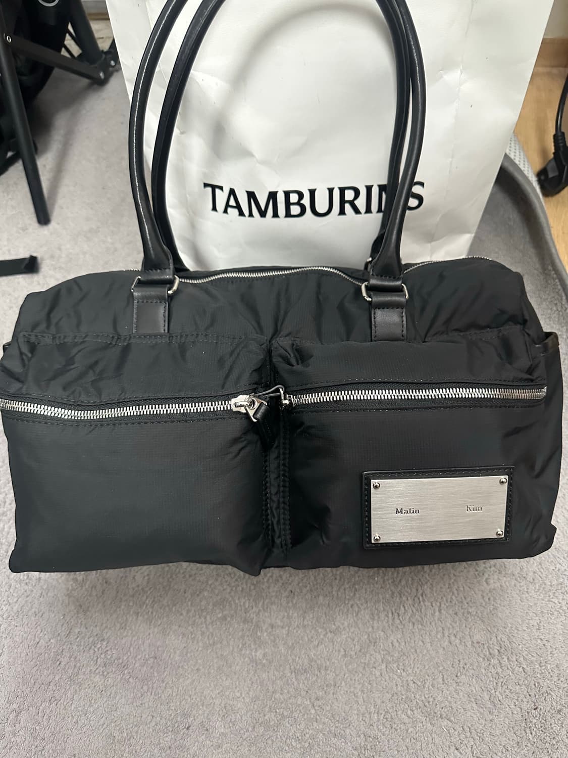 마땡김 카고 스포티 토트백 블랙  상품이미지2