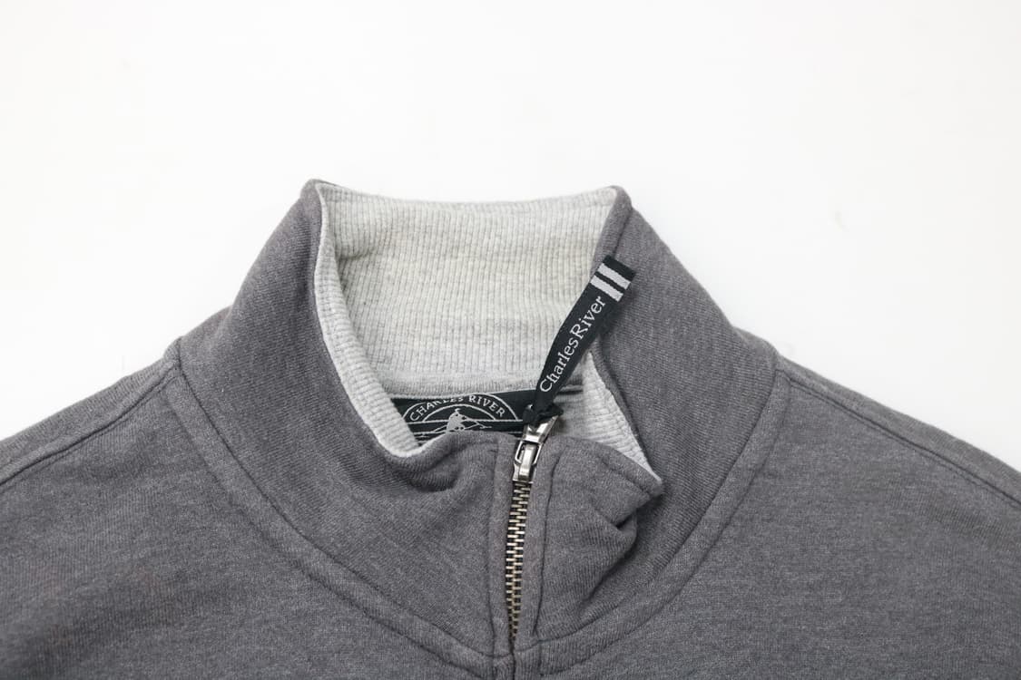 찰스리버 빈티지 배색 시보리 하이넥 집업 스웨트셔츠 (M) 상품이미지4