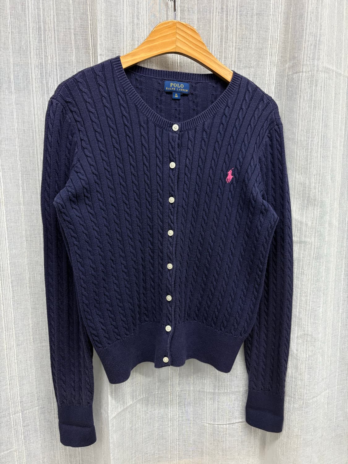폴로 랄프로렌 네이비 케이블 니트 가디건 상품이미지1