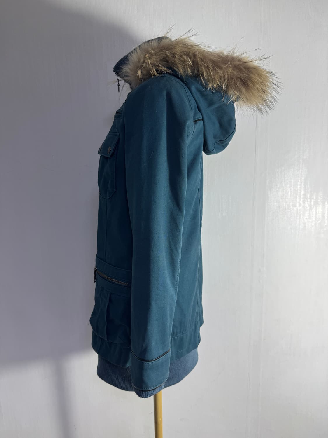 빈티지 퍼 트리밍 멀티포켓 후드 자켓 y2k lgb goa  상품이미지3