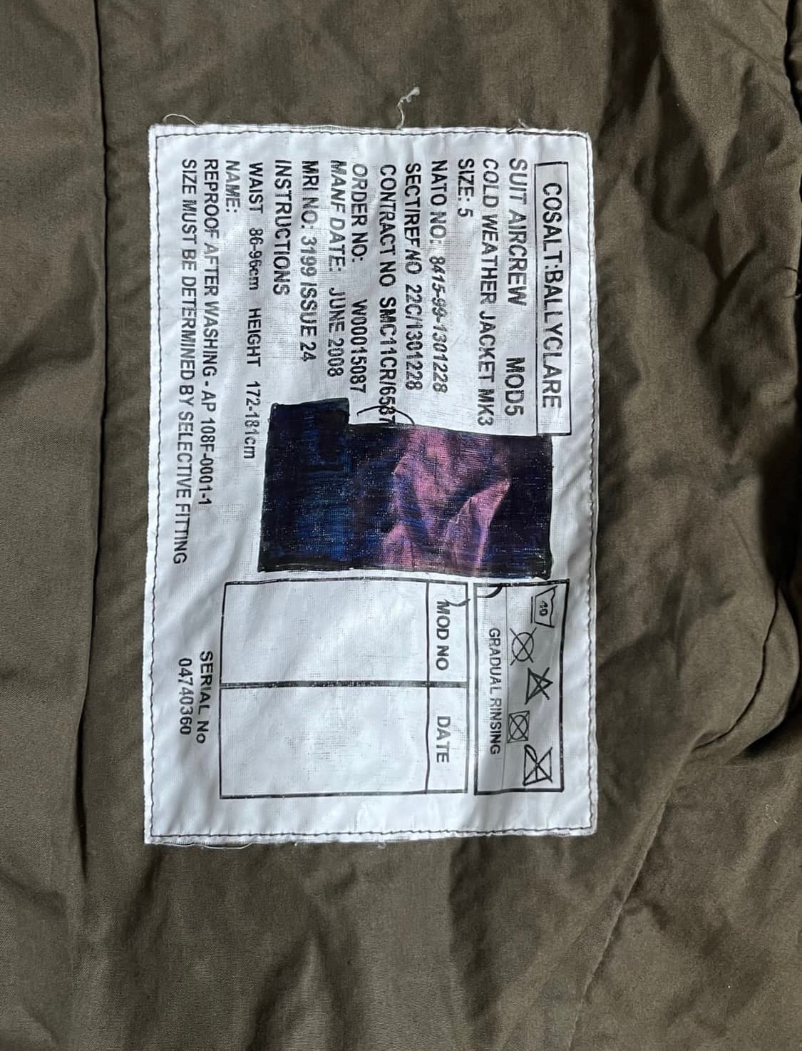 L ) 영국군 오리지널 RAF MK3 자켓 상품이미지5