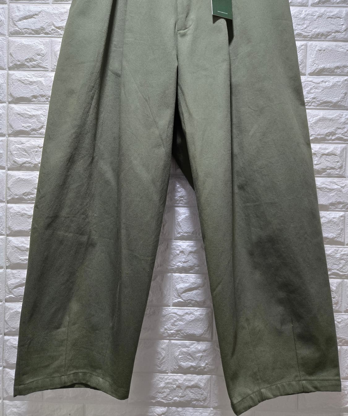 새상품/ 헌터퐝 라삭 오버핏 벌룬핏 카키 코튼팬츠 F 상품이미지4