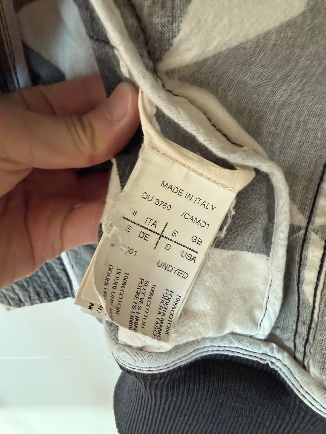 릭오웬스 13ss 지오메트릭 봄버 카모 자켓 상품이미지7