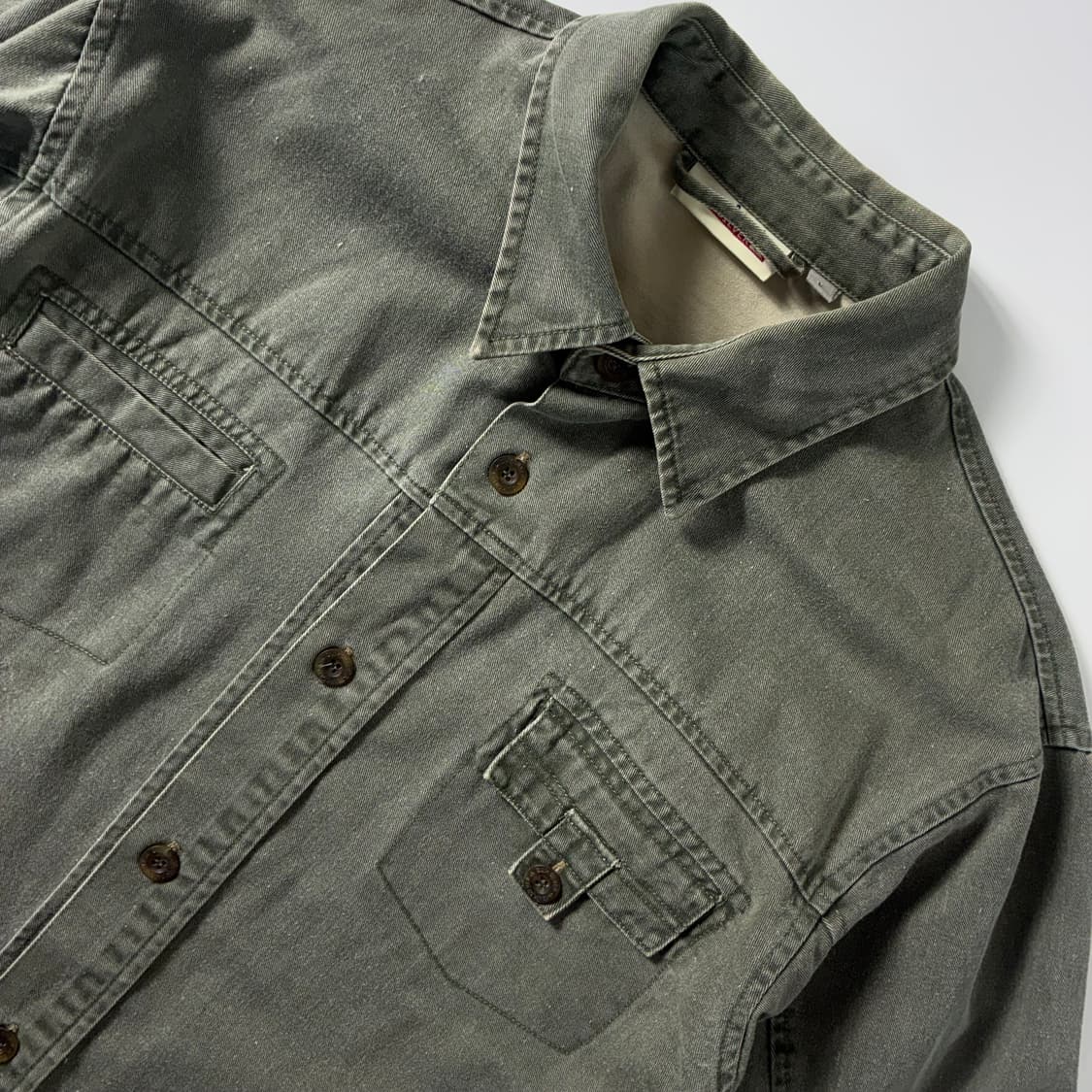 Quick silver  퀵실버 포켓 코튼 흑청 데님 셔츠  상품이미지5