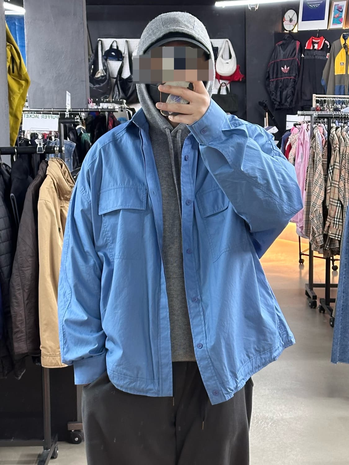 🔥 Juun.J (준지) 23SS 오버핏 셔츠 자켓 – 블루 🔥 상품이미지2