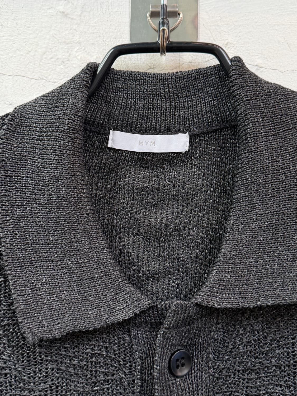 WYM 자카드 메쉬 니트 반팔 셔츠 S 상품이미지2