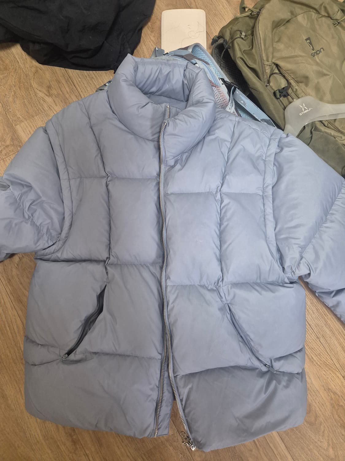 팔렛 디테쳐블 덕다운 푸퍼 그레이시 블루L 상품이미지1