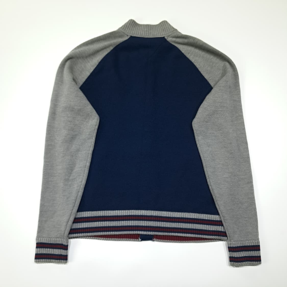 CL182 타미힐피거 울 바시티스타일 네이비 니트 블루종 상품이미지7