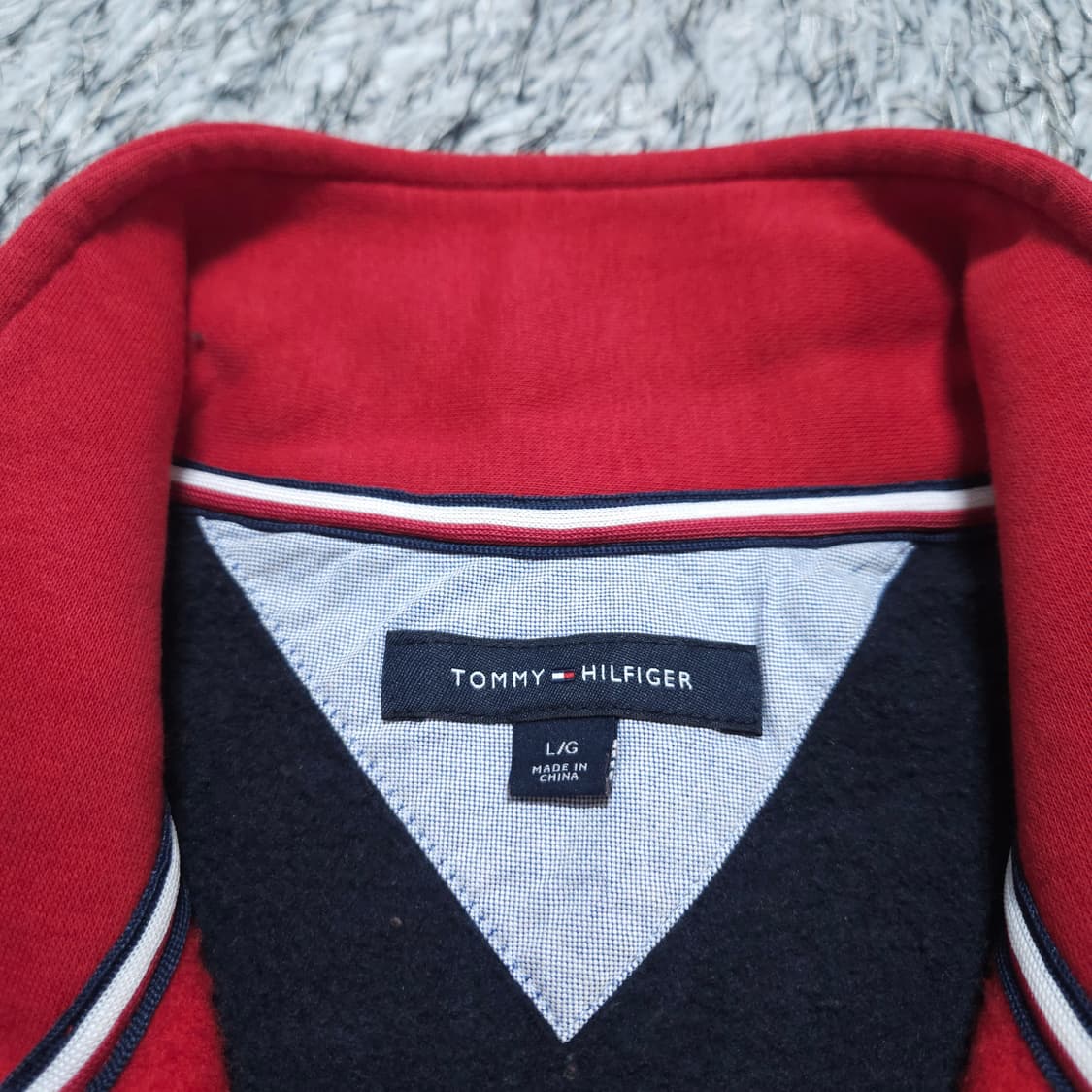 타미힐피거) L 남자 플리스하프집업 기모반집업니트 / 왕눈이샵 상품이미지9