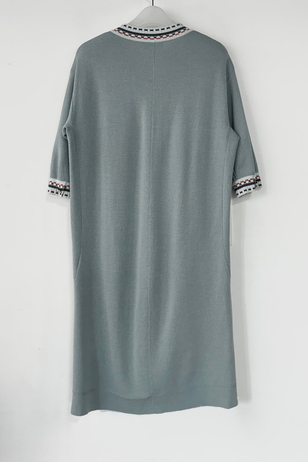 마인 브이넥 반팔 니트 원피스 상품이미지4